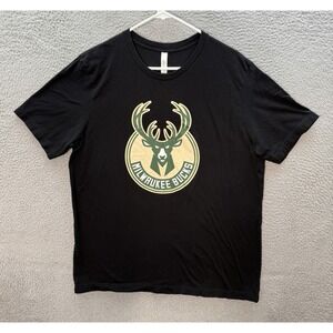 Milwaukee Bucks Shirt Adult 2XL XXL Black NBA Basketball Jack Daniels Whiskey